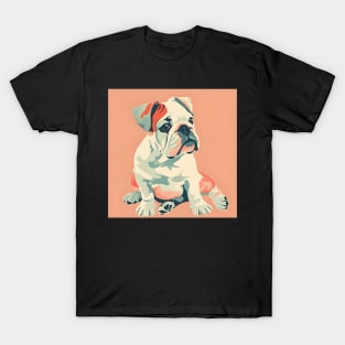 Bulldog in 80's T-Shirt